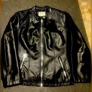 Bomber leather jacket